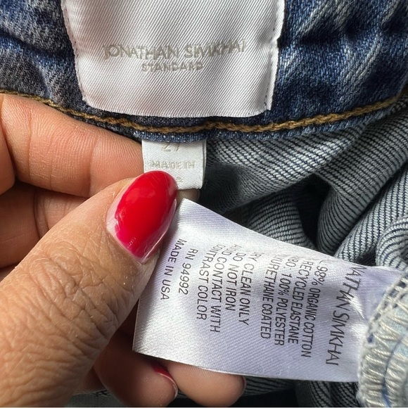 Jonathan Simkhai Jeans Leather Pants Rockstar Biker Indie Hipster Goth Punk - Picture 12 of 14